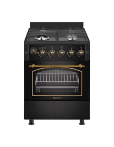 Cocina de gas butano 60 cm Rústica Negra